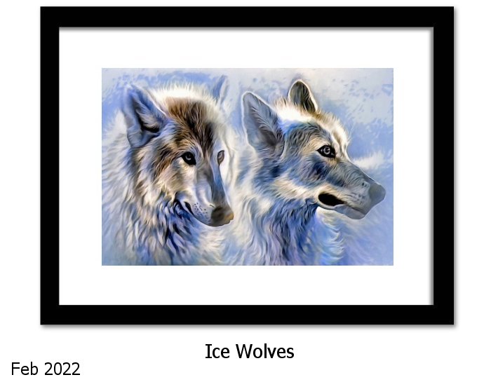 Ice Wolves Wall Art Print